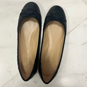 coach black ballerina flats